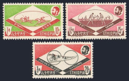 Ethiopia 378-380, MNH. Mi 417-419. Soccer Cup 1962. Horsemanship,Hockey,Cycling. - Äthiopien