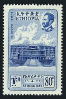 Ethiopia 365,hinged.Michel 404. Africa Freedom Day,1961.Africa Hall. - Äthiopien