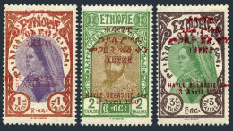 Ethiopia 187-189,hinged.Mi 138-140. Ras Tafari,Empress Zauditu Overprinted,1930. - Ethiopie