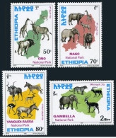 Ethiopia 1521-1524, MNH. National Parks 1999, Animals. Omo,Mogo,Yangudi-Rassa, - Äthiopien