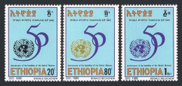 Ethiopia 1410-1412, MNH. Michel 1536-1538. UN, 50th Ann. 1995. - Ethiopia