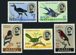 Ethiopia 386-390,hinged.Mi 425-429. Bird 1962.Hornbill,Roller,Bataleur,Barbet, - Ethiopia
