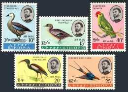 Ethiopia C107-C111, MNH. Mi 564-568. Bird 1967. Goose,Duck,Ibis,Swallow,Lovebird - Ethiopie