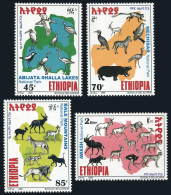 Ethiopia 1513-1516,MNH. National Parks 1999. Animals.Abijata,Shalla Lakes,Awash, - Äthiopien