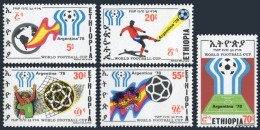 Ethiopia 884-888, MNH. Michel 970-974. World Soccer Cup Argentina-1978. - Etiopía