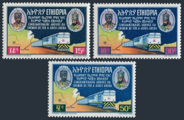 Ethiopia 473-475, MNH. Mi 552-554. Djibouti-Addis Ababa Railroad, 50th Ann. 1967 - Etiopía