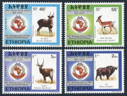 Ethiopia 1460-1463, MNH. APU, 18th Ann.1998. Wildlife. Deculla Bushback, Gazelle - Äthiopien