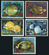 Ethiopia 558-562, Hinged. Michel 642-646. Tropical Fish 1970. - Etiopía