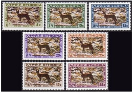 Ethiopia 1178-1184, MNH. Michel 1264-1270. Simien Fox, 1987. - Ethiopie