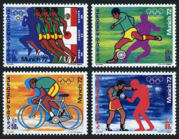 Ethiopia 630-633, MNH. Mi 716-719. Olympics Munich-1972. Running, Soccer,Cycling - Ethiopie