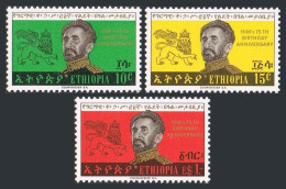 Ethiopia 481-483, 484, MNH. Mi 560-562, Bl.1. Emperor Haile Selassie-75. 1967. - Etiopía