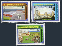 Ethiopia 1129-1131, MNH. Michel 1215-1217. Revolution, 11th Ann. 1985. Industry. - Ethiopia