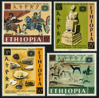 Ethiopia 488-491, MNH. Mi 572-575. ITY-1967. Wall,cave Painting, Votive Throne, - Äthiopien