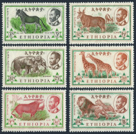 Ethiopia 369-374, MNH. Mi 408-413. 1961. Ass,Eland, Elephant,Giraffe,Beisa,Lion. - Etiopía