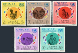Ethiopia 604-608, MNH. Michel 688-692. UNICEF, 25th Ann. 1971. Family. - Etiopía