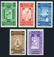 Ethiopia 268-272 Without Overprint, Lightly Hinged. Michel I-V. Red Cross,1945. - Etiopía