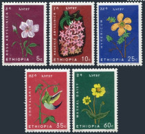 Ethiopia 434-438, MNH. Michel 495-499. Flowers 1965. Ethiopian Rose, Kosso Tree, - Etiopía