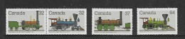 CANADA 1983 TRAINS  YVERT N°857/860 NEUF MNH** - Treinen