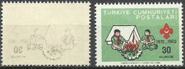 Turkey; 1962 50th Anniv. Of Turkish Scout Movement 30 K. "Abklatsch Print" - Ungebraucht