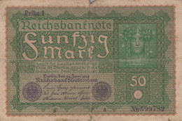 50 MARK 1919 Stadt BERLIN DEUTSCHLAND Papiergeld Banknote #PL262 - [11] Local Banknote Issues