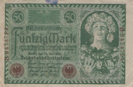 50 MARK 1920 Stadt BERLIN DEUTSCHLAND Papiergeld Banknote #PL041 - [11] Local Banknote Issues