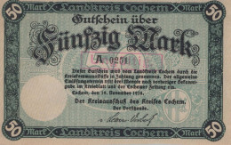 50 MARK 1918 Stadt COCHEM Rhine UNC DEUTSCHLAND Notgeld Papiergeld Banknote #PK740 - [11] Local Banknote Issues