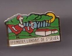 Pin's Fermiers Landais De Saint Sever Poules Poulets Coq . Réf 849 - Villes