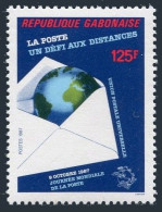 Gabon 620,MNH.Michel 995. World Post Day,1987.Globe. - Gabun (1960-...)