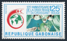 Gabon 647,MNH.Michel 1019. Intl Red Cross & Red Crescent,125th Ann.1988. - Gabon (1960-...)