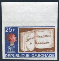 Gabon 231 Imperf,MNH.Michel 312B. Literacy Year ILY-1968.Open Book,child,UNESCO. - Gabun (1960-...)