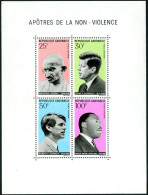 Gabon C81a, MNH. Mi Bl.11. Mahatma Gandhi,J.F. & R.F.Kennedy,Martin Luther King. - Gabon