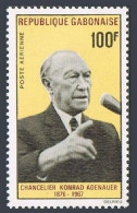 Gabon C63, MNH. Michel 296. Konrad Adenauer, Chancellor Of Germany, 1968. - Gabon (1960-...)