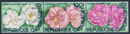 Gabon 515 Ac Strip, MNH. Michel 828-830. Carnations, 1982. - Gabun (1960-...)