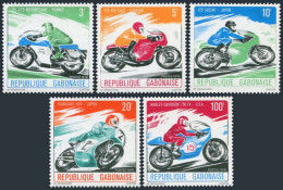 Gabon 367-371,MNH.Michel 597-601. Motorcycles 1976. - Gabon (1960-...)