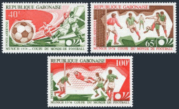 Gabon C153-C155,C155a,MNH.Michel 540-542,Bl.27.World Soccer Cup Munich-1974. - Gabon
