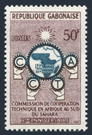 Gabon 150, MNH. Michel 153. C.C.T.A. 10th Ann. 1960. Map. - Gabon (1960-...)
