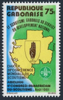 Gabon 478,MNH.Michel 798. World Scouting Conference,1981.Map. - Gabun (1960-...)