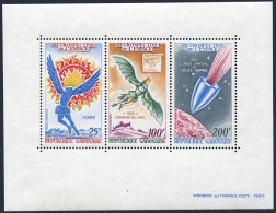 Gabon C94a Sheet, MNH. Mi Bl.14. 1970. Icarus,Sun,Leonardo Da Vinci,Jules Verne. - Gabun (1960-...)