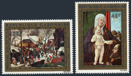 Gabon C132-C133,MNH.Michel 487-488. Peter Brueghel,Elder;Marco Basaiti.Christmas - Gabon (1960-...)