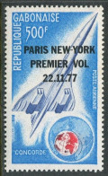 Gabon C198, MNH. Michel 642. Concorde, Globe. PARIS-NEW YORK Flight, 1977. - Gabon