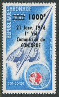 Gabon C173, MNH. Michel 577. Concorde & Globe, 1st Commercial Flight, 1976. - Gabun (1960-...)
