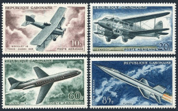 Gabon C7-C10,MNH.Michel 175-178. Breguet 14,Dragon Biplane,Caravelle Jet,Rocket, - Gabon