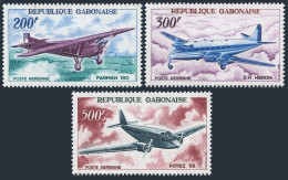 Gabon C50-C52, MNH. Michel 273-275. Planes 1967.Farman,De Havilland Heron,Potez. - Gabon (1960-...)