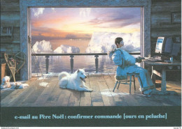 Carte De Voeux 1998 - IBM : E-mail Au Père Noël : Confirmer Commande (ours En Peluche) - Advertising
