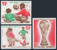 Gabon C207-C209, C209a, MNH. Mi 666-668, Bl.34. World Soccer Cup Argentina-1978. - Gabón (1960-...)