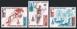 Gabon 424-426, MNH. Mi 696-698. Olympics Moscow-1980. Equestrian, Jump, Yachting - Gabon (1960-...)
