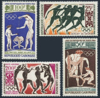 Gabon C22-C25,C25a,MNH.Michel 203-206,Bl.2. Olympics Tokyo-1964.Athletes/Greek. - Gabon (1960-...)