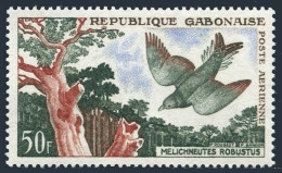 Gabon C4, MNH. Michel 166. Bird 1961. Melichneutes Robustus. - Gabón (1960-...)