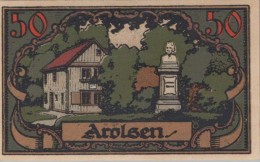 50 PFENNIG 1921 Stadt AROLSEN Waldeck-Pyrmont UNC DEUTSCHLAND Notgeld #PA078.V - [11] Local Banknote Issues