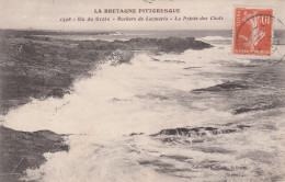 56   ILE DE GROIX   Rochers De Locmaria-La Pointe Des Chats.  TB PLAN 1914.    RARE - Groix
